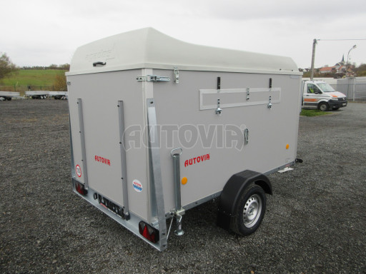 Přívěs na zvířata ZV 27 N1 O laminátové víko 2,50x1,48/1,40 okna