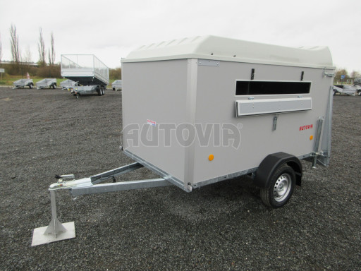 Přívěs na zvířata ZV 27 N1 O laminátové víko 2,50x1,48/1,40 okna