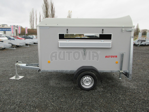 Přívěs na zvířata ZV 27 N1 O laminátové víko 2,50x1,48/1,40 okna