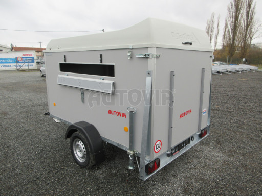 Přívěs na zvířata ZV 27 N1 O laminátové víko 2,50x1,48/1,40 okna