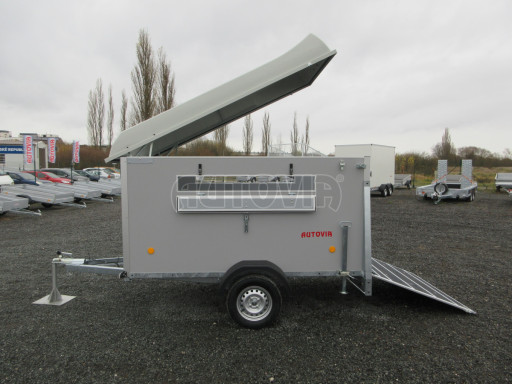 Přívěs na zvířata ZV 27 N1 O laminátové víko 2,50x1,48/1,40 okna