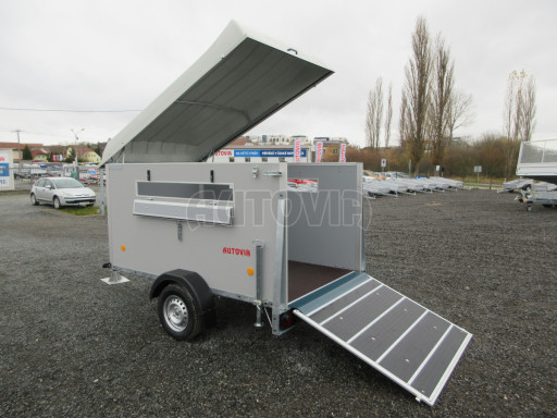 Přívěs na zvířata ZV 27 N1 O laminátové víko 2,50x1,48/1,40 okna