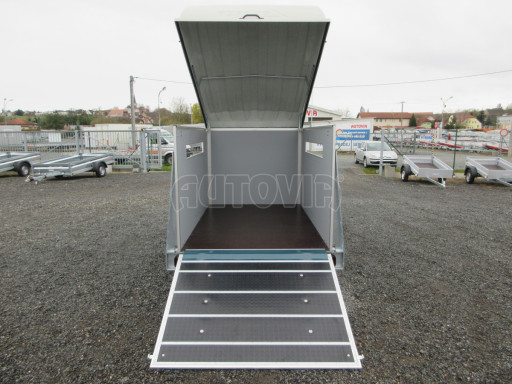 Přívěs na zvířata ZV 27 N1 O laminátové víko 2,50x1,48/1,40 okna