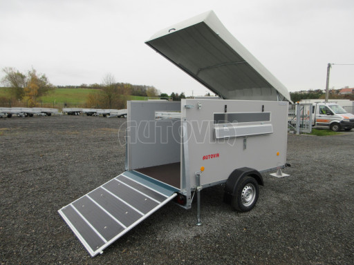 Přívěs na zvířata ZV 27 N1 O laminátové víko 2,50x1,48/1,40 okna