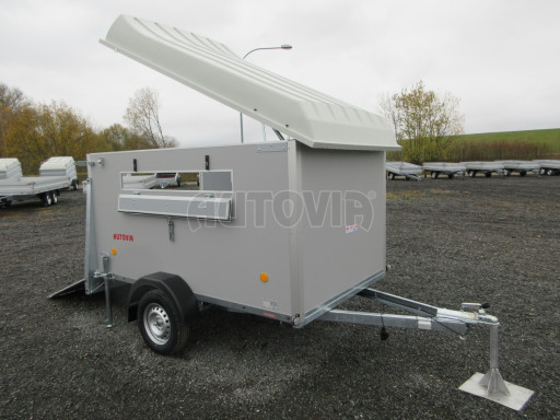 Přívěs na zvířata ZV 27 N1 O laminátové víko 2,50x1,48/1,40 okna