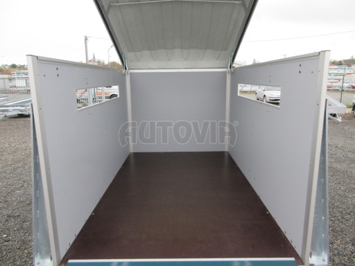 Přívěs na zvířata ZV 27 N1 O laminátové víko 2,50x1,48/1,40 okna