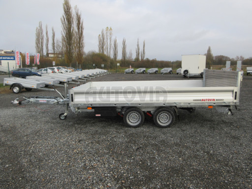 MULTIFUNKČNÍ přepravník a třístranný sklápěč JK 3,5T 4,00x2,10/0,35 v el. + Zn, stavitelná oj č.5