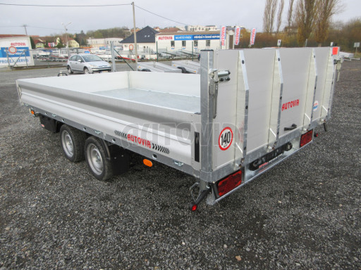 MULTIFUNKČNÍ přepravník a třístranný sklápěč JK 3,5T 4,00x2,10/0,35 v el. + Zn, stavitelná oj č.6