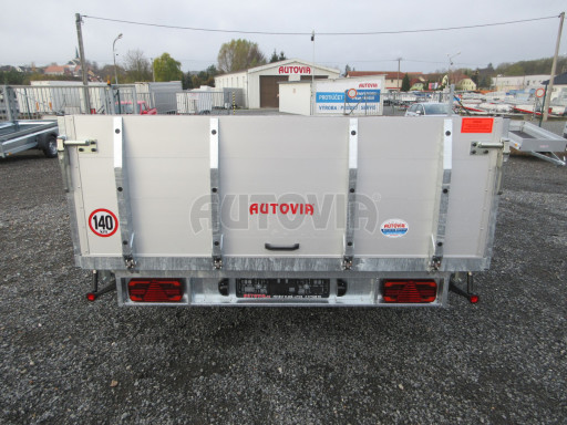 MULTIFUNKČNÍ přepravník a třístranný sklápěč JK 3,5T 4,00x2,10/0,35 v el. + Zn, stavitelná oj č.7