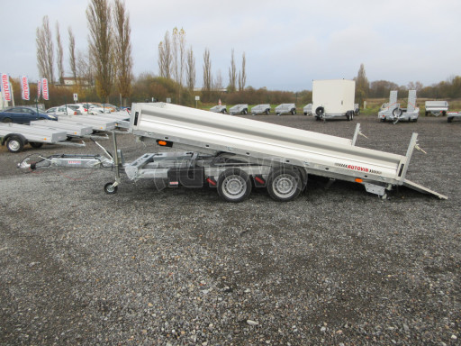 MULTIFUNKČNÍ přepravník a třístranný sklápěč JK 3,5T 4,00x2,10/0,35 v el. + Zn, stavitelná oj č.13