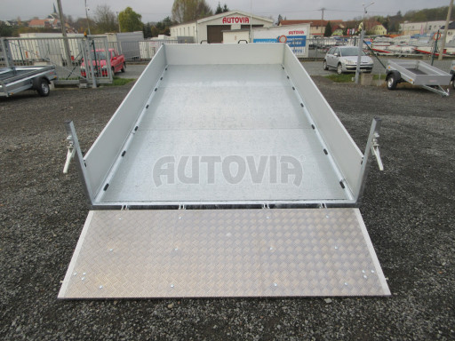 MULTIFUNKČNÍ přepravník a třístranný sklápěč JK 3,5T 4,00x2,10/0,35 v el. + Zn, stavitelná oj č.15