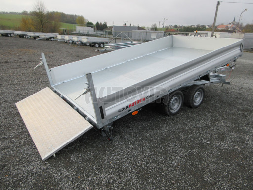 MULTIFUNKČNÍ přepravník a třístranný sklápěč JK 3,5T 4,00x2,10/0,35 v el. + Zn, stavitelná oj č.16