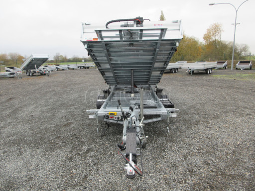 MULTIFUNKČNÍ přepravník a třístranný sklápěč JK 3,5T 4,00x2,10/0,35 v el. + Zn, stavitelná oj č.19