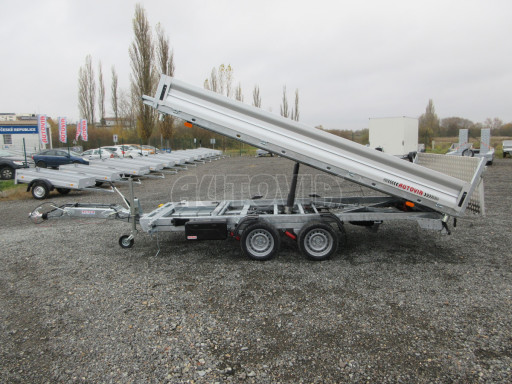 MULTIFUNKČNÍ přepravník a třístranný sklápěč JK 3,5T 4,00x2,10/0,35 v el. + Zn, stavitelná oj č.21