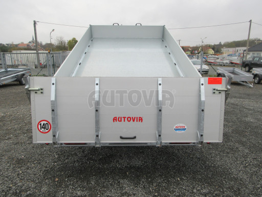 MULTIFUNKČNÍ přepravník a třístranný sklápěč JK 3,5T 4,00x2,10/0,35 v el. + Zn, stavitelná oj č.23