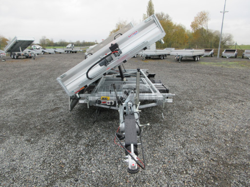 MULTIFUNKČNÍ přepravník a třístranný sklápěč JK 3,5T 4,00x2,10/0,35 v el. + Zn, stavitelná oj č.27