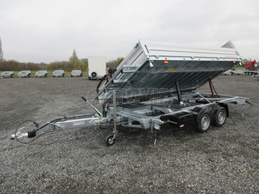 MULTIFUNKČNÍ přepravník a třístranný sklápěč JK 3,5T 4,00x2,10/0,35 v el. + Zn, stavitelná oj č.2