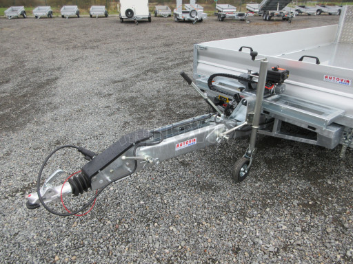 MULTIFUNKČNÍ přepravník a třístranný sklápěč JK 3,5T 4,00x2,10/0,35 v el. + Zn, stavitelná oj č.40