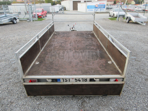 Bazarový přívěs za auto ZV 31 B1 750kg  3,01x1,54/0,30 RE POČ