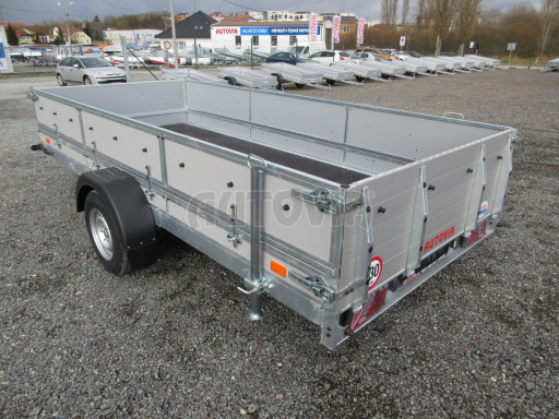 Brzděný sklopný valník s rampou ZV 31 1,3T B1 skl 3,60x1,60/0,50