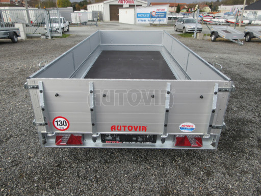 Brzděný sklopný valník s rampou ZV 31 1,3T B1 skl 3,60x1,60/0,50