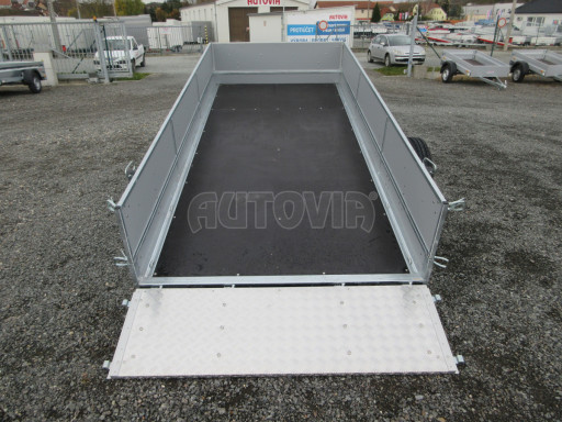 Brzděný sklopný valník s rampou ZV 31 1,3T B1 skl 3,60x1,60/0,50