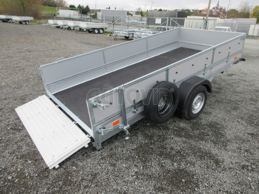 Brzděný sklopný valník s rampou ZV 31 1,3T B1 skl 3,60x1,60/0,50