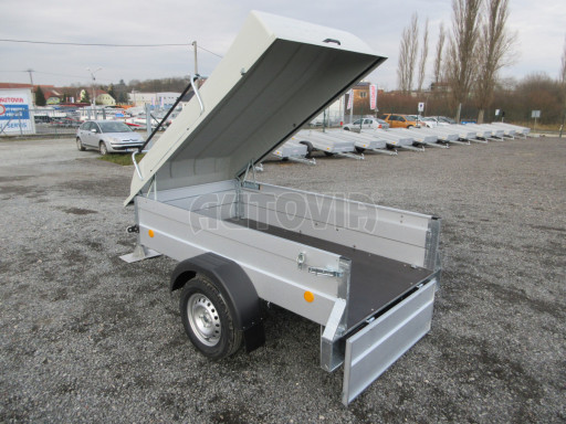 Přívěs s víkem PN 3 750kg 2,06x1,10/0,55 - laminátové víko č.1