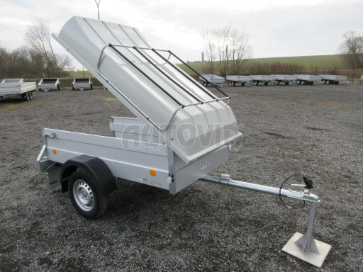 Přívěs s víkem PN 3 750kg 2,06x1,10/0,55 - laminátové víko č.17