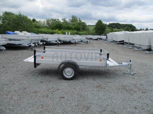 PROFI hliníkový přívěsný vozík za osobní auto ZV 26 ALU N1 2,50x1,25/0,35 POČ RE zesílená náprava