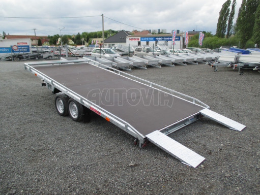 Sklopný přívěs pro převoz mechanizace AD 3,5T B2 UNC 4,50x2,09 plato