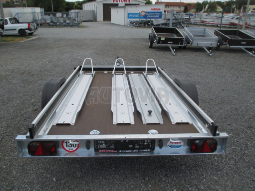 Přívěs za osobní auto pro přepravu motorek MOTO 750kg 2,50x1,48 plato