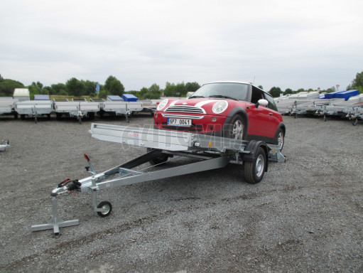 Sklopný přívěs pro přepravu mechanizace, automobilů PZ 1,3T SK 3,65x1,85 č.6