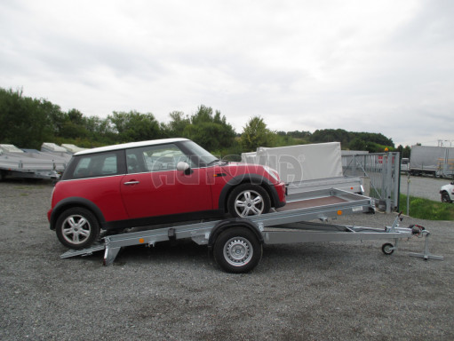 Sklopný přívěs pro přepravu mechanizace, automobilů PZ 1,3T SK 3,65x1,85 č.11