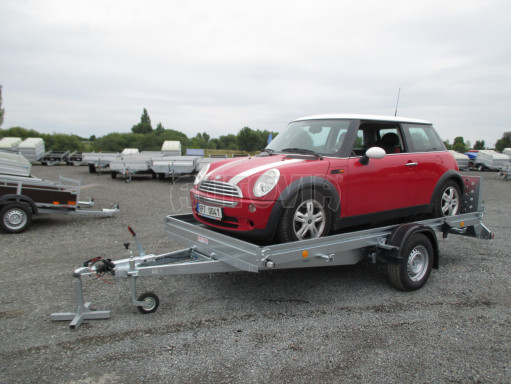 Sklopný přívěs pro přepravu mechanizace, automobilů PZ 1,3T SK 3,65x1,85 č.14