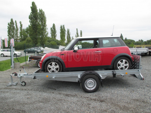 Sklopný přívěs pro přepravu mechanizace, automobilů PZ 1,3T SK 3,65x1,85 č.15