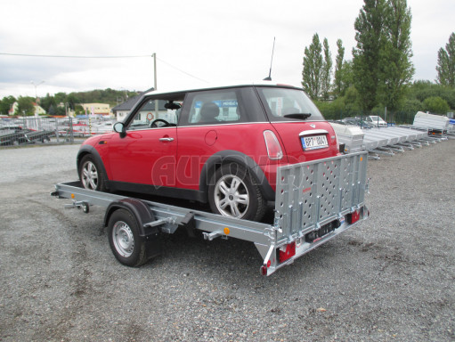 Sklopný přívěs pro přepravu mechanizace, automobilů PZ 1,3T SK 3,65x1,85 č.16