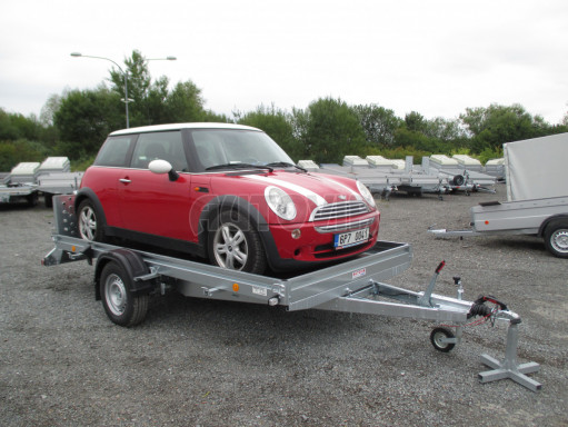 Sklopný přívěs pro přepravu mechanizace, automobilů PZ 1,3T SK 3,65x1,85 č.20