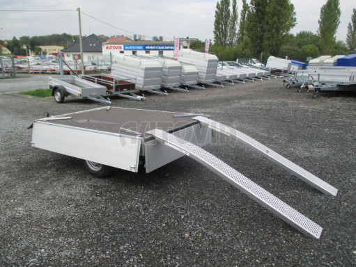 Sklápěcí přívěs se sklopnými bočnicemi TTS 13