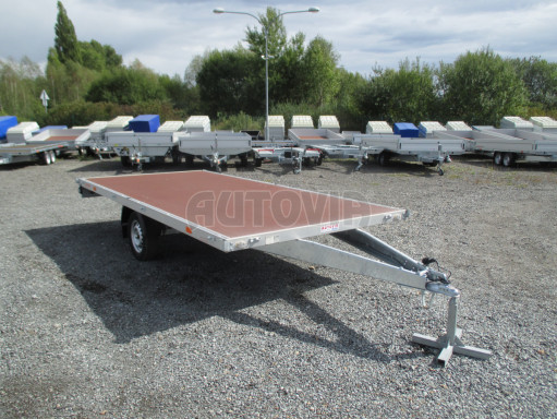 Největší vyráběný nebrzděný nákladní přívěs ZV 41 750kg N1 4,50x2,00 zesílená náprava-plato č.8