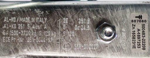 Nájezdová brzda AL-KO 251S PLUS 1500-2700 kg(univerz. montáž) s AK270 č.3