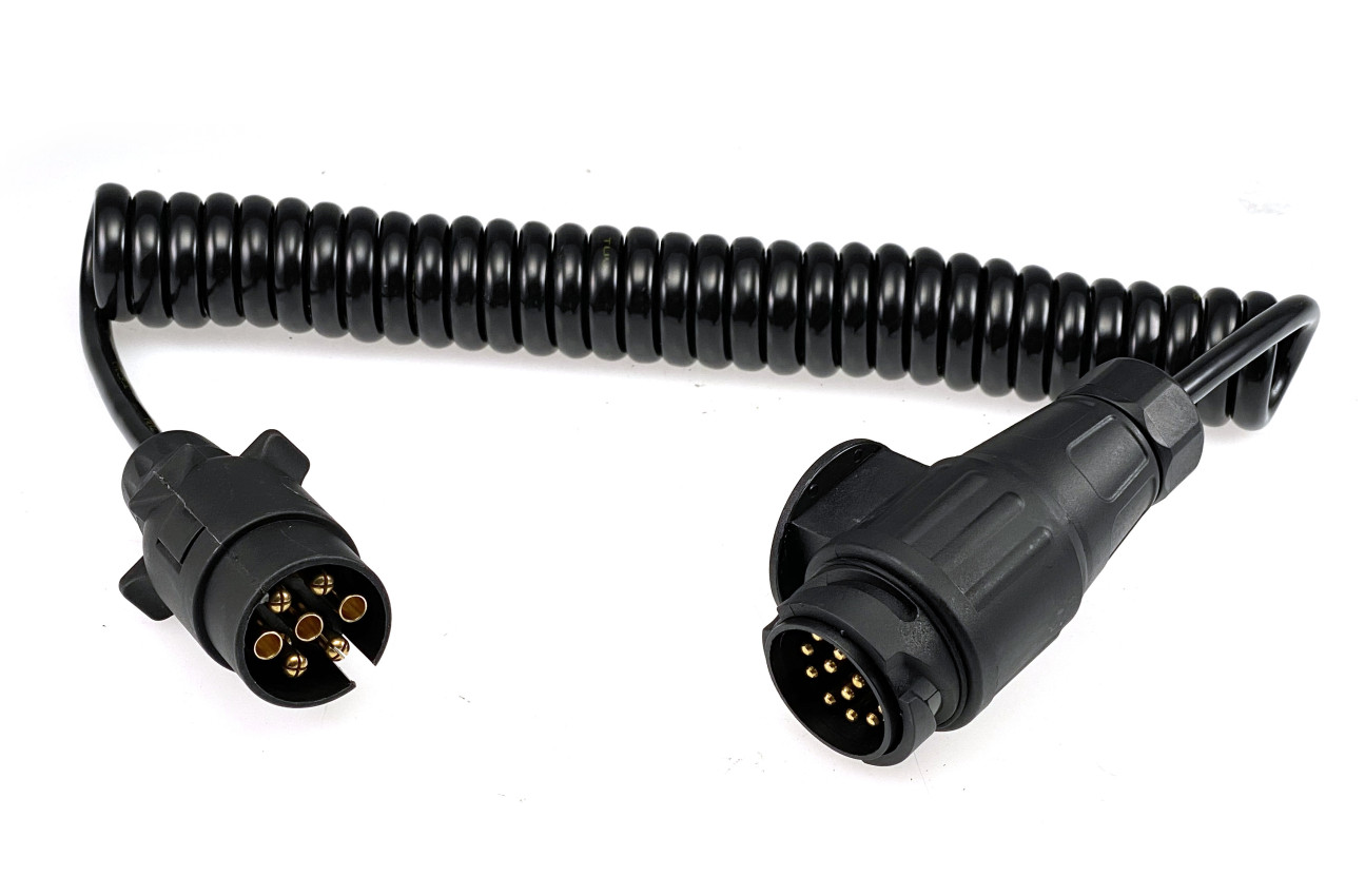 Propojovací kabel o délce 3,2 m spirálový, 1x zástrčka 13 pól, 1x zástrčka 7 pól č.1