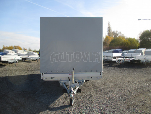Hydraulicky sklopný přívěs AD 3,5T 5,15x2,09/2,00 plachta