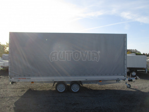 Hydraulicky sklopný přívěs AD 3,5T 5,15x2,09/2,00 plachta