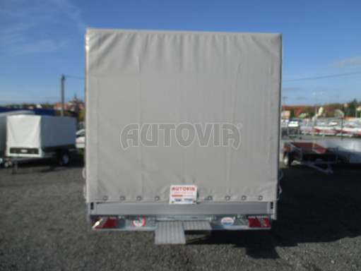 Hydraulicky sklopný přívěs AD 3,5T 5,15x2,09/2,00 plachta