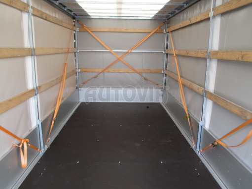 Hydraulicky sklopný přívěs AD 3,5T 5,15x2,09/2,00 plachta