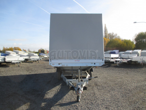 Hydraulicky sklopný přívěs AD 3,5T 5,15x2,09/2,00 plachta