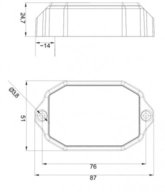 Svítilna boční obrysová LED Fristom FT-069, 12-24V č.3