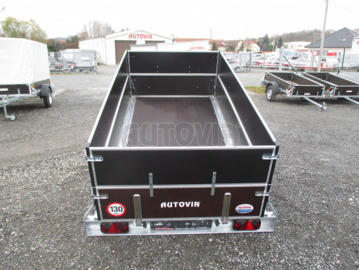 Sklopný PROFI přívěs s nástavbou ZV 26 N1 skl. 2,50x1,30/0,70 POČ