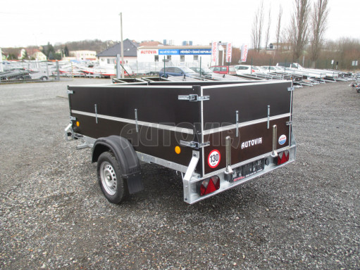 Sklopný PROFI přívěs s nástavbou ZV 26 N1 skl. 2,50x1,30/0,70 POČ M zesílená náprava